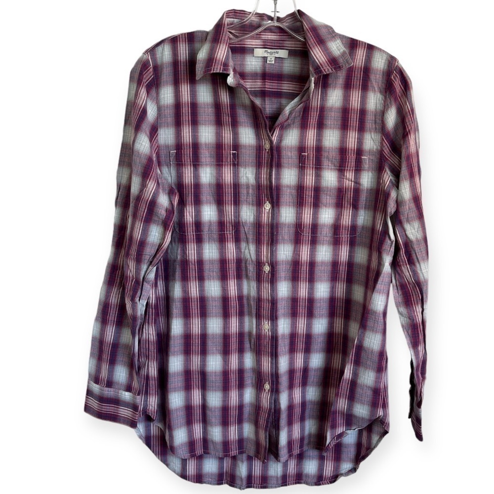 MADEWELL plaid button down size S F-12